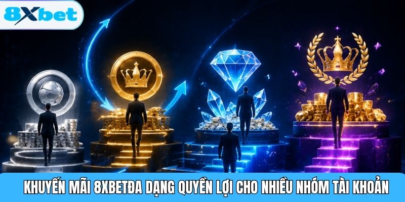 Khuyến mãi 8XBET đa dạng quyền lợi cho nhiều nhóm tài khoản
